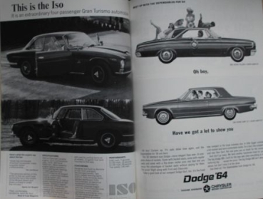 "International Automobil Show New York" Automobile-Exhibition-Catalog New York 1964 Yearbook (0537)